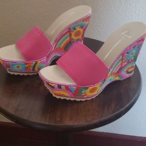 Donald Pliner beaded wedges